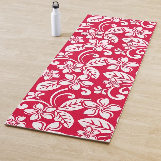 ISLAND PLUMERIA (STRAWBERRY RED) YOGAMAT (In situ)