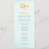 Island Plumeria Trouwprogramma's Programmakaart (Achterkant)