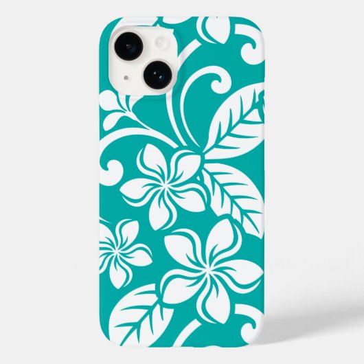 ISLAND PLUMERIA (TURQUOÏS) Case-Mate iPhone CASE (Achterkant)