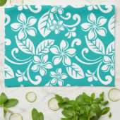 ISLAND PLUMERIA (TURQUOÏS) THEEDOEK (Gevouwen)