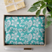 ISLAND PLUMERIA (TURQUOÏS) TISSUEPAPIER (Geschenk)