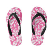 ISLAND PLUMERIA (WATERMELON PINK) KINDER TEENSLIPPERS (Voetbed)