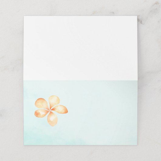 Island Plumeria Waterverf Blank Place Cards Plaatskaartje (Buitenkant ongevouwen)