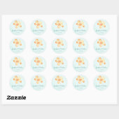 Island Plumeria Waterverf Trouwstickers Ronde Sticker (Vel)