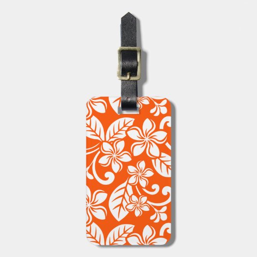 ISLAND PLUMERIA (ZEER ORANJE) Bagagelabel (Voorkant verticaal)