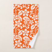 ISLAND PLUMERIA (ZEER ORANJE) BATH TOWEL SET BAD HANDDOEK (Handdoek)
