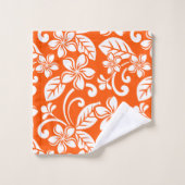 ISLAND PLUMERIA (ZEER ORANJE) BATH TOWEL SET BAD HANDDOEK (Wasdoekje)