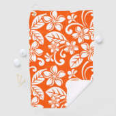 ISLAND PLUMERIA (ZEER ORANJE) GOLFHANDDOEK (Insitu)