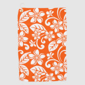 ISLAND PLUMERIA (ZEER ORANJE) GOLFHANDDOEK (Voorkant)