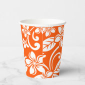 ISLAND PLUMERIA (ZEER ORANJE) PAPIEREN BEKERS (Rechts)