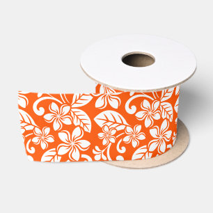 ISLAND PLUMERIA (ZEER ORANJE) SATIN RIBBON SATIJNEN LINT