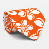 ISLAND PLUMERIA (ZEER ORANJE) STROPDAS (Opgerold)