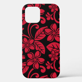 ISLAND PLUMERIA (ZWARTE/RODE) Case-Mate iPhone CASE