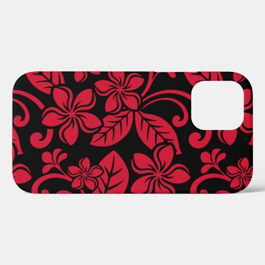 ISLAND PLUMERIA (ZWARTE/RODE) Case-Mate iPhone CASE (Achterkant (horizontaal))