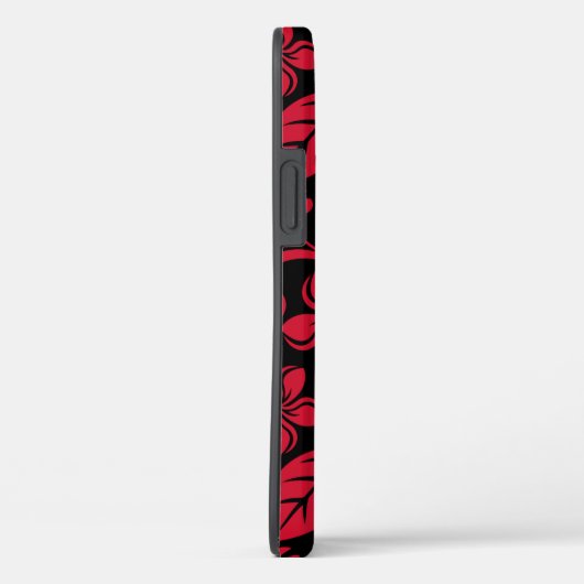 ISLAND PLUMERIA (ZWARTE/RODE) Case-Mate iPhone CASE (Achterkant / Rechts)