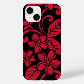 ISLAND PLUMERIA (ZWARTE/RODE) Case-Mate iPhone CASE (Achterkant)