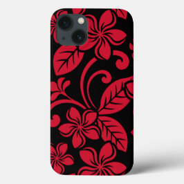 ISLAND PLUMERIA (ZWARTE/RODE) Case-Mate iPhone CASE