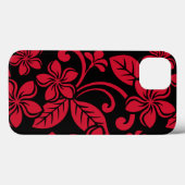 ISLAND PLUMERIA (ZWARTE/RODE) Case-Mate iPhone CASE (Achterkant (horizontaal))