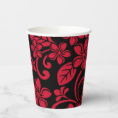 ISLAND PLUMERIA (ZWARTE/RODE) PAPIEREN BEKERS (Links)