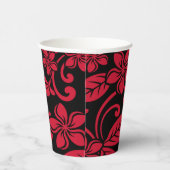 ISLAND PLUMERIA (ZWARTE/RODE) PAPIEREN BEKERS (Rechts)