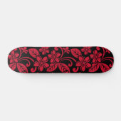 ISLAND PLUMERIA (ZWARTE/RODE) PERSOONLIJK SKATEBOARD (Horizontaal)