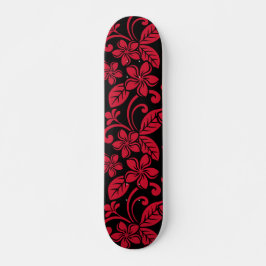 ISLAND PLUMERIA (ZWARTE/RODE) PERSOONLIJK SKATEBOARD