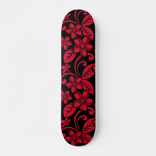 ISLAND PLUMERIA (ZWARTE/RODE) PERSOONLIJK SKATEBOARD