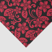 ISLAND PLUMERIA (ZWARTE/RODE) TISSUEPAPIER (Detail)