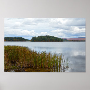 Island Pond, Vermont, in het najaar Poster