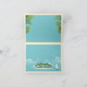 Island Resort Beach Destination Dank u Bedankkaart (Binnen)