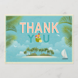 Island Resort Beach Destination Dank u Bedankkaart