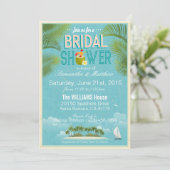 Island Resort Beach Destination Vrijgezellenfeest Kaart (Staand voorkant)