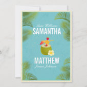 Island Resort Beach Destination Vrijgezellenfeest Kaart (Achterkant)