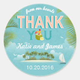 Island Resort Bestemming Bedankt Label