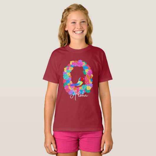 Island Rustic Bird 'Aloha'  T-shirt (Voorkant volledig)