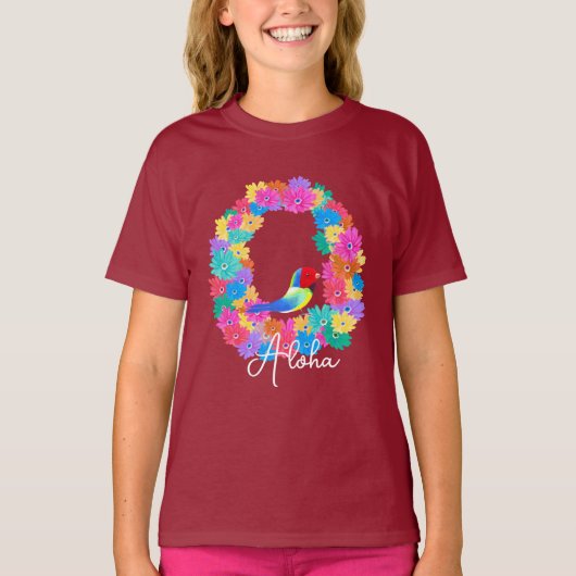 Island Rustic Bird 'Aloha'  T-shirt (Voorkant)