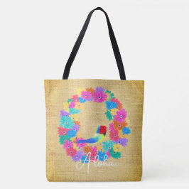 Island Rustic Bird 'Aloha'  Tote Bag
