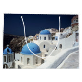 Island Santorini, Greece Gift Bag Groot Cadeauzakje (Achterkant)