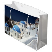 Island Santorini, Greece Gift Bag Groot Cadeauzakje (Achterkant Gekanteld)