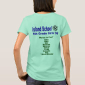 Island School Girls '06 Alt Color T-shirt (Achterkant)