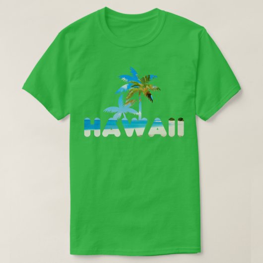 Island Shoreline Hike Hawaii Palm TShirt 1 (Design voorkant)