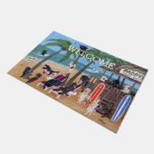 Island Summer Vacation Labradors Deurmat (Schuin)