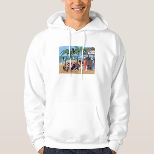 Island Summer Vacation Labradors Hoodie (Voorkant)