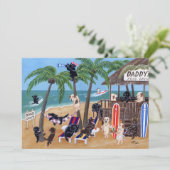 Island Summer Vacation Labradors Kaart (Staand voorkant)