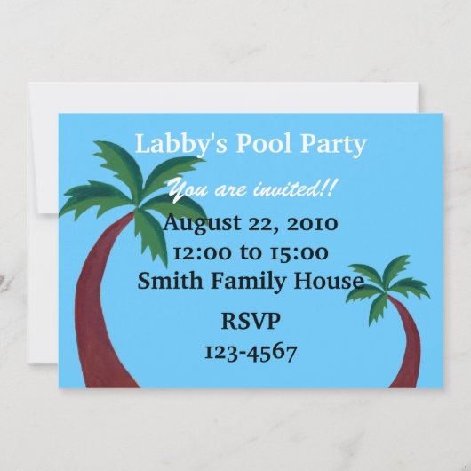 Island Summer Vacation Labradors Kaart (Achterkant)