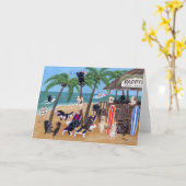 Island Summer Vacation Labradors Kaart (Gele Bloem)