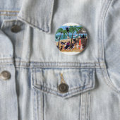 Island Summer Vacation Labradors Ronde Button 5,7 Cm (In situ)