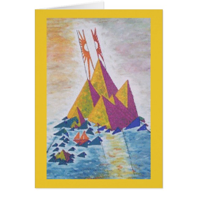 Island Sun Abstracte kunst / digitaal ontwerp acht (Voorkant)