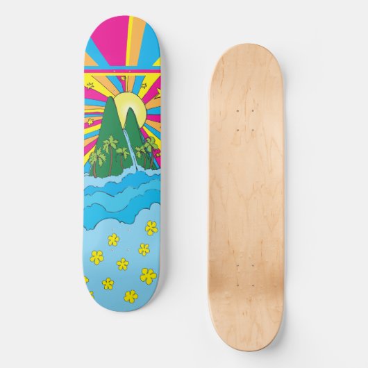 Island Sun Persoonlijk Skateboard (Voorkant)