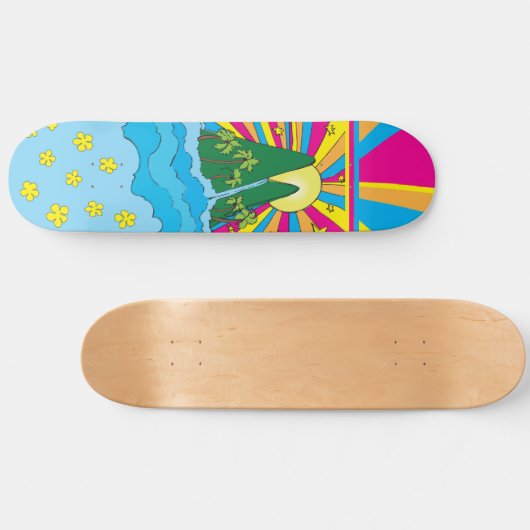 Island Sun Persoonlijk Skateboard (Horizontaal)